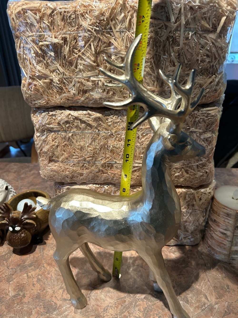 Hobby Lobby Grand Buck Statue in A Beautiful Gold Textured Tone - Picture 8 of 9